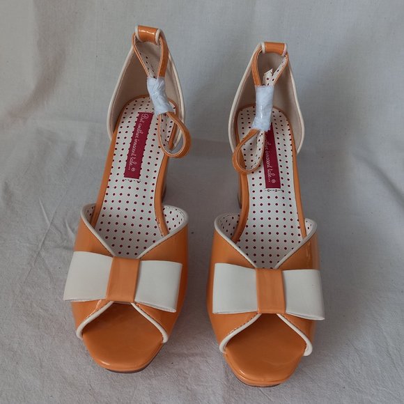 Modcloth Bettie Sunrise Mustard Yellow Heel Size 8 - Picture 4 of 6